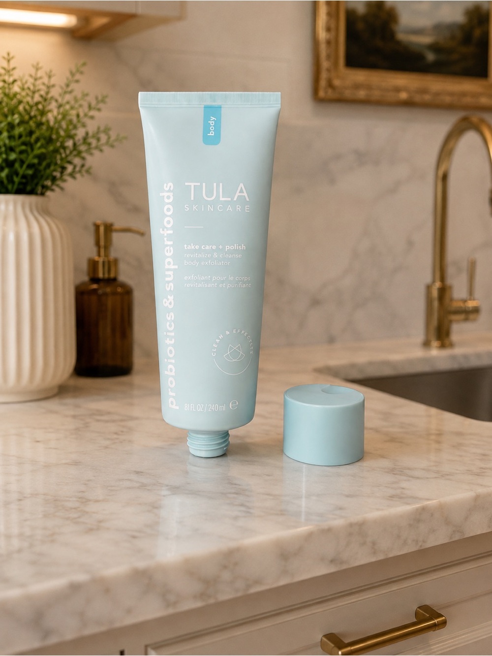 TULA Skincare Take Care + Polish Body Exfoliator 8.1 oz / 240 mL — New Sealed